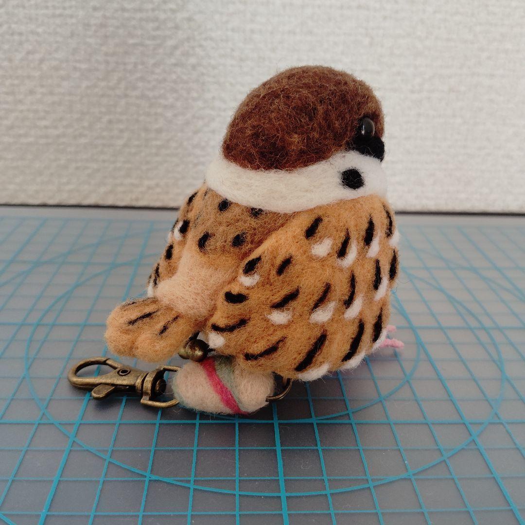 羊毛フェルト　がま口ホルダー　ハンドメイド