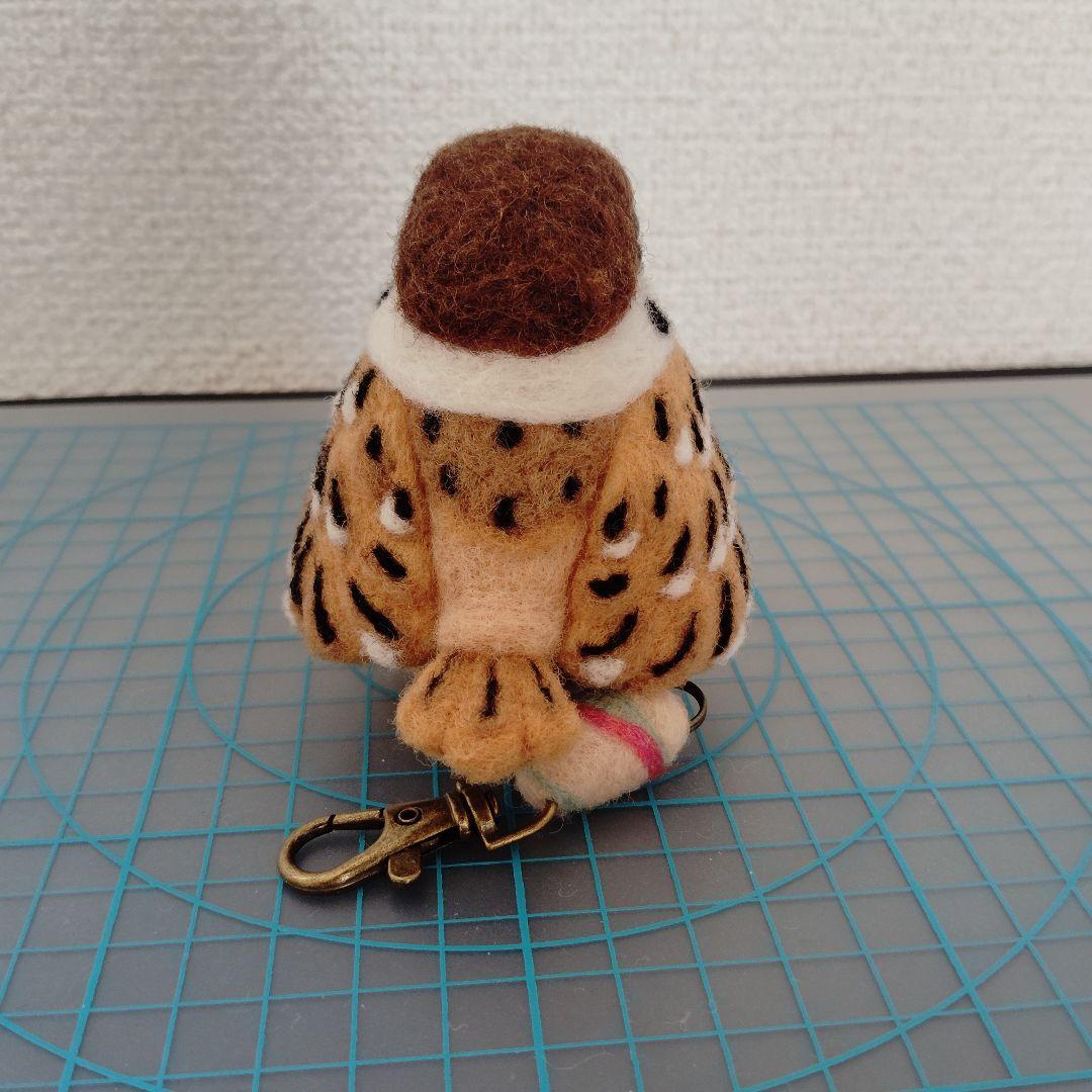 羊毛フェルト　がま口ホルダー　ハンドメイド