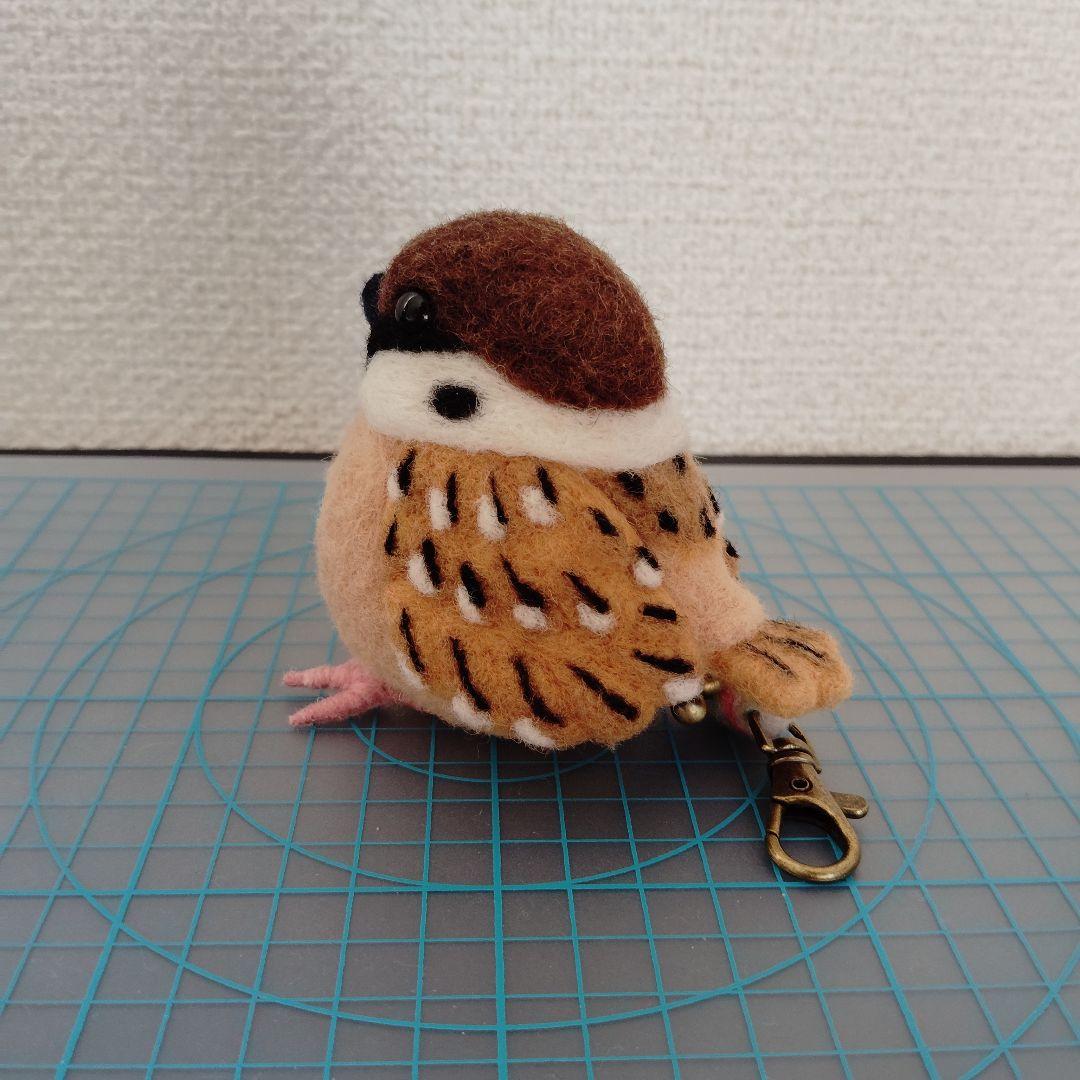 羊毛フェルト　がま口ホルダー　ハンドメイド