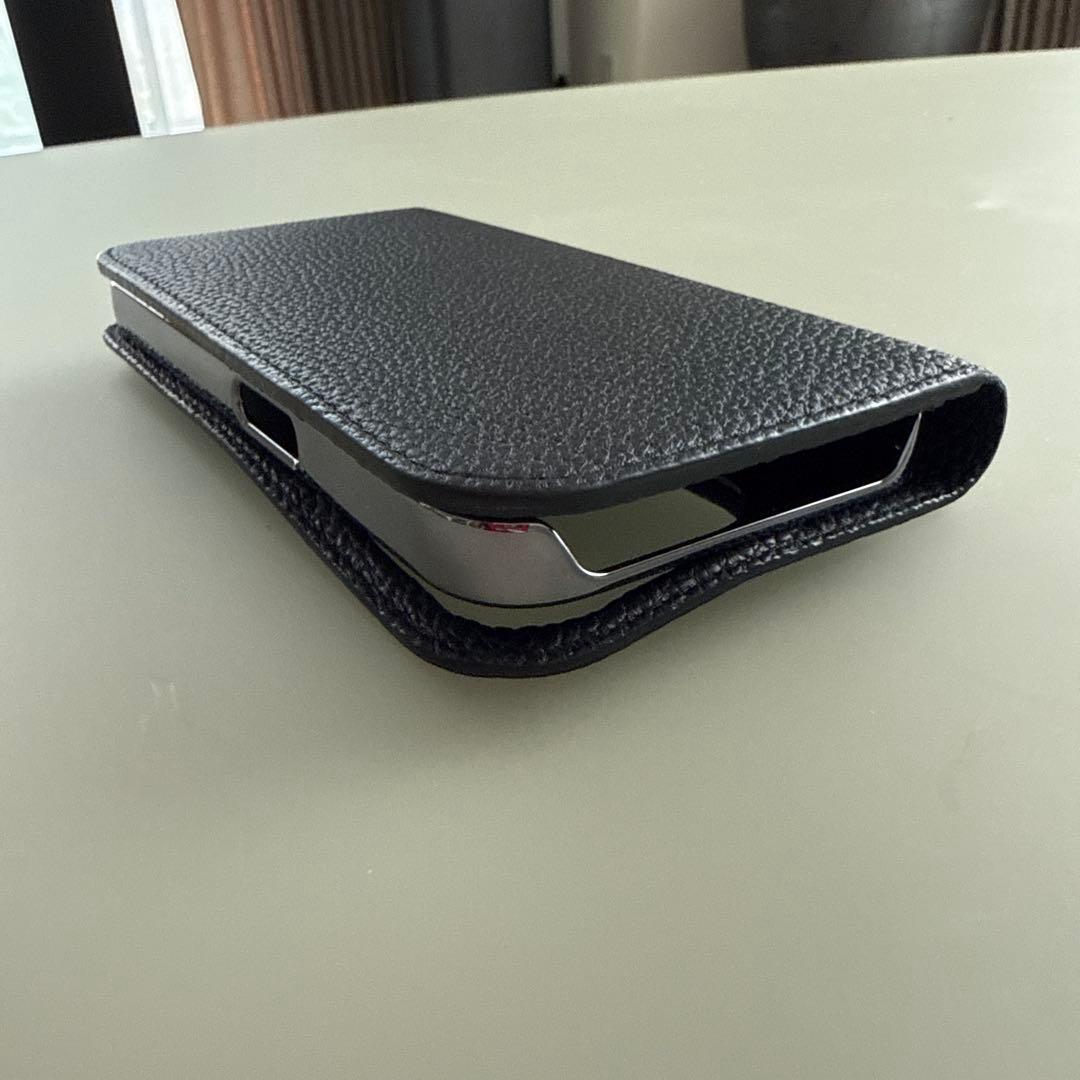 BONAVENTURA ブラックレザー 手帳型ケース