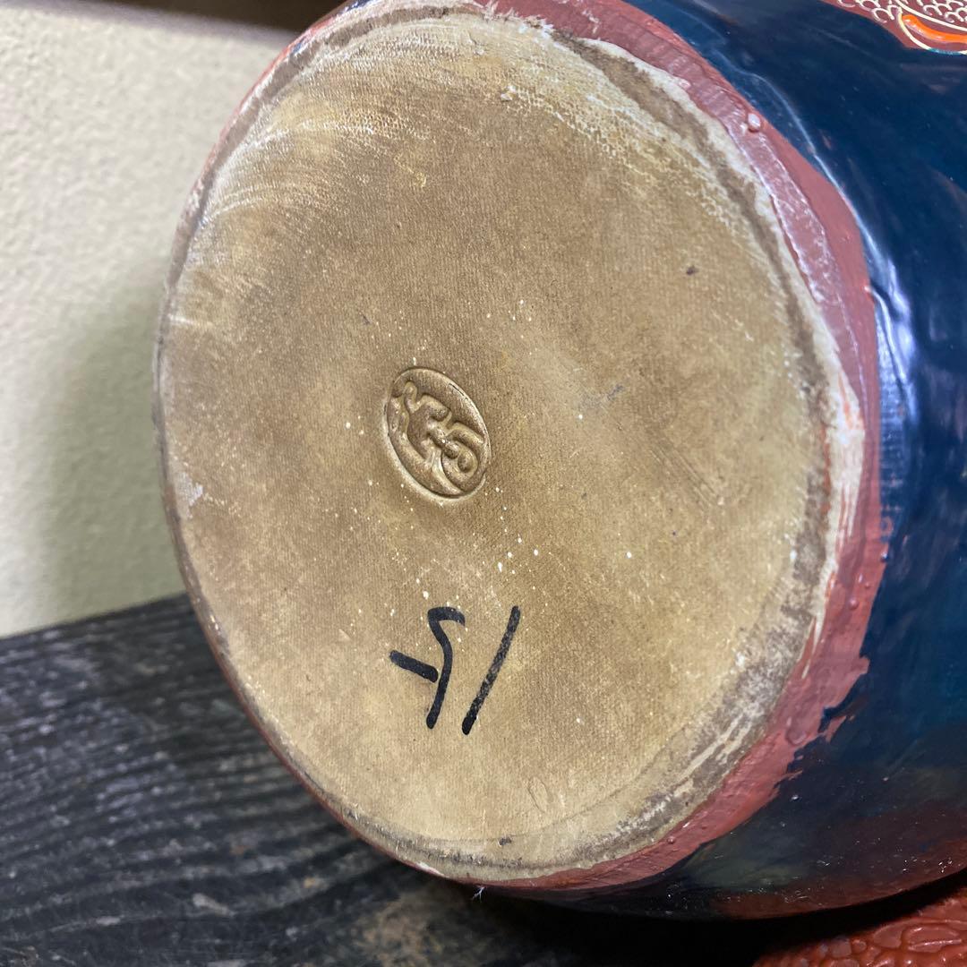 古九谷焼　玉取獅子置物KB