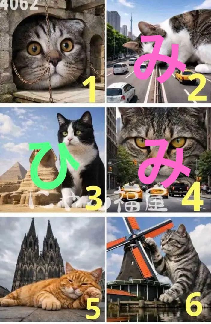 パネル生地　　猫ちゃん 見本 4