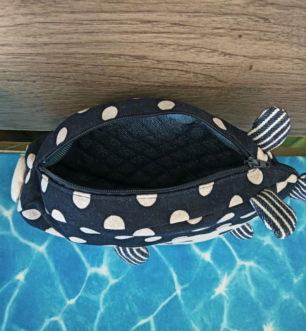 ふぐ　ショルダーバッグ　ポーチ　親子　ハンドメイド　2way