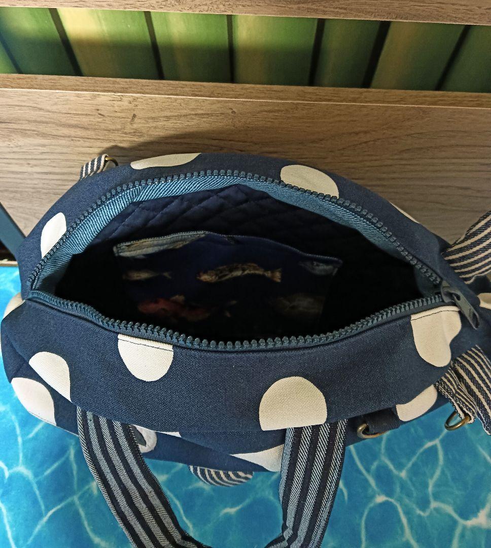 ふぐ　ショルダーバッグ　ポーチ　親子　ハンドメイド　2way