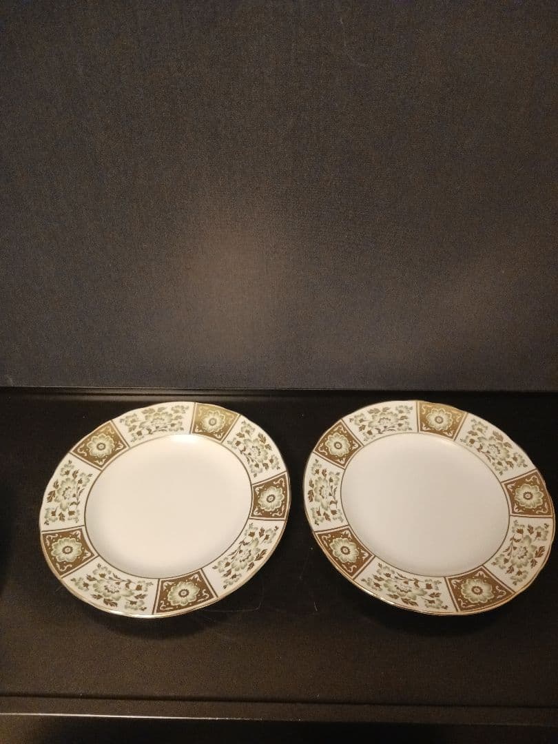 ロイヤルクラウンダービー グリーンダービーパネル ケーキプレート ⑤⑥