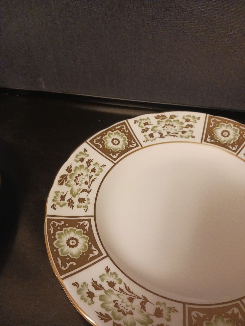 ロイヤルクラウンダービー グリーンダービーパネル ケーキプレート ⑤⑥