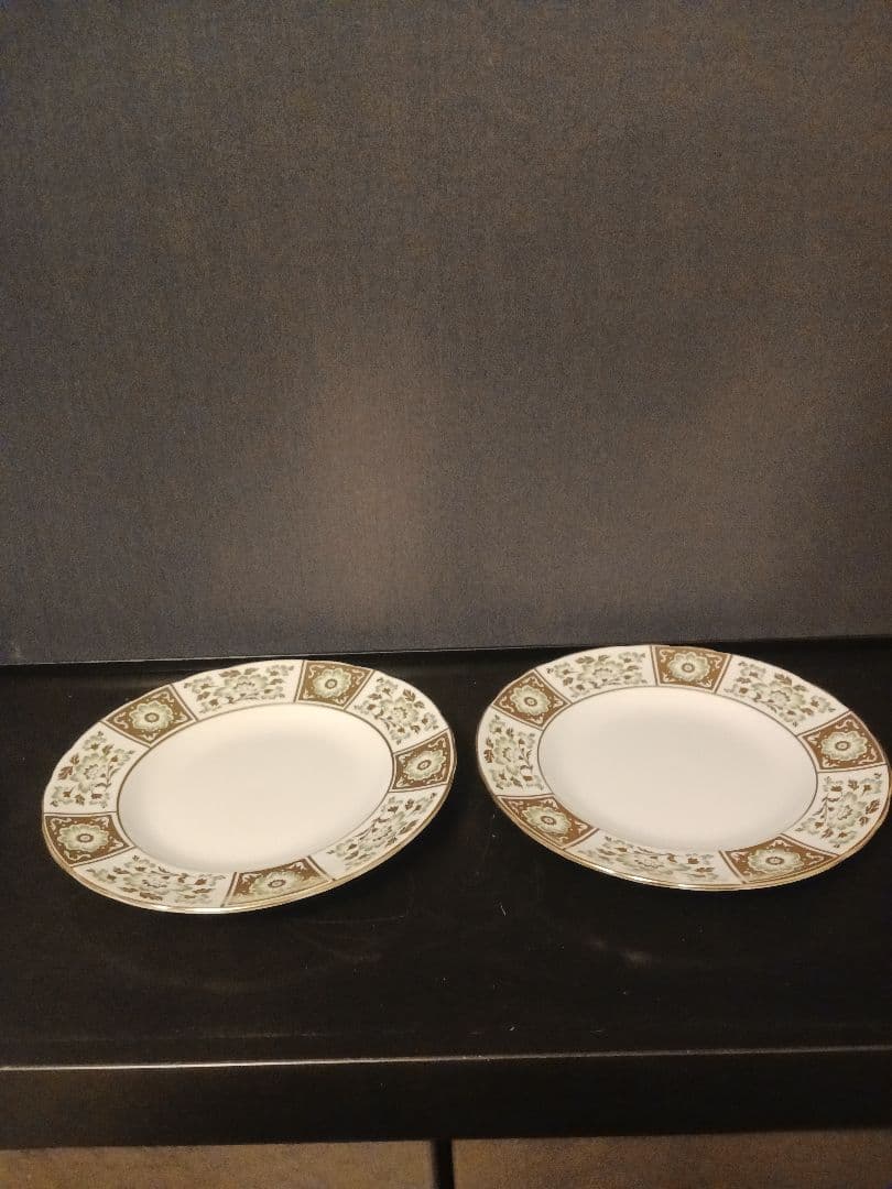 ロイヤルクラウンダービー グリーンダービーパネル ケーキプレート ⑤⑥