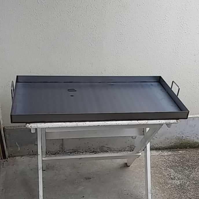 バーベキュー鉄板　極厚９ミリ　送料込　６０×４５　持手付　イベント　学園文化祭り