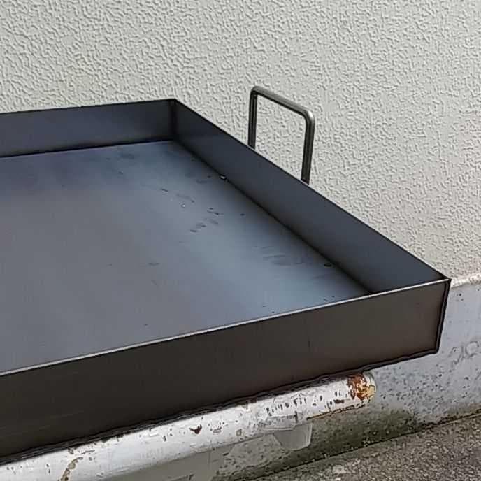 バーベキュー鉄板　極厚９ミリ　送料込　６０×４５　持手付　イベント　学園文化祭り