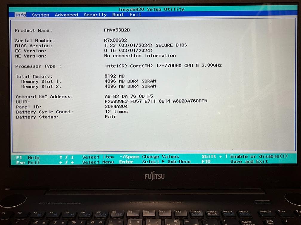 富士通 LIFEBOOK AH53/B2 Core i7-7700HQ①