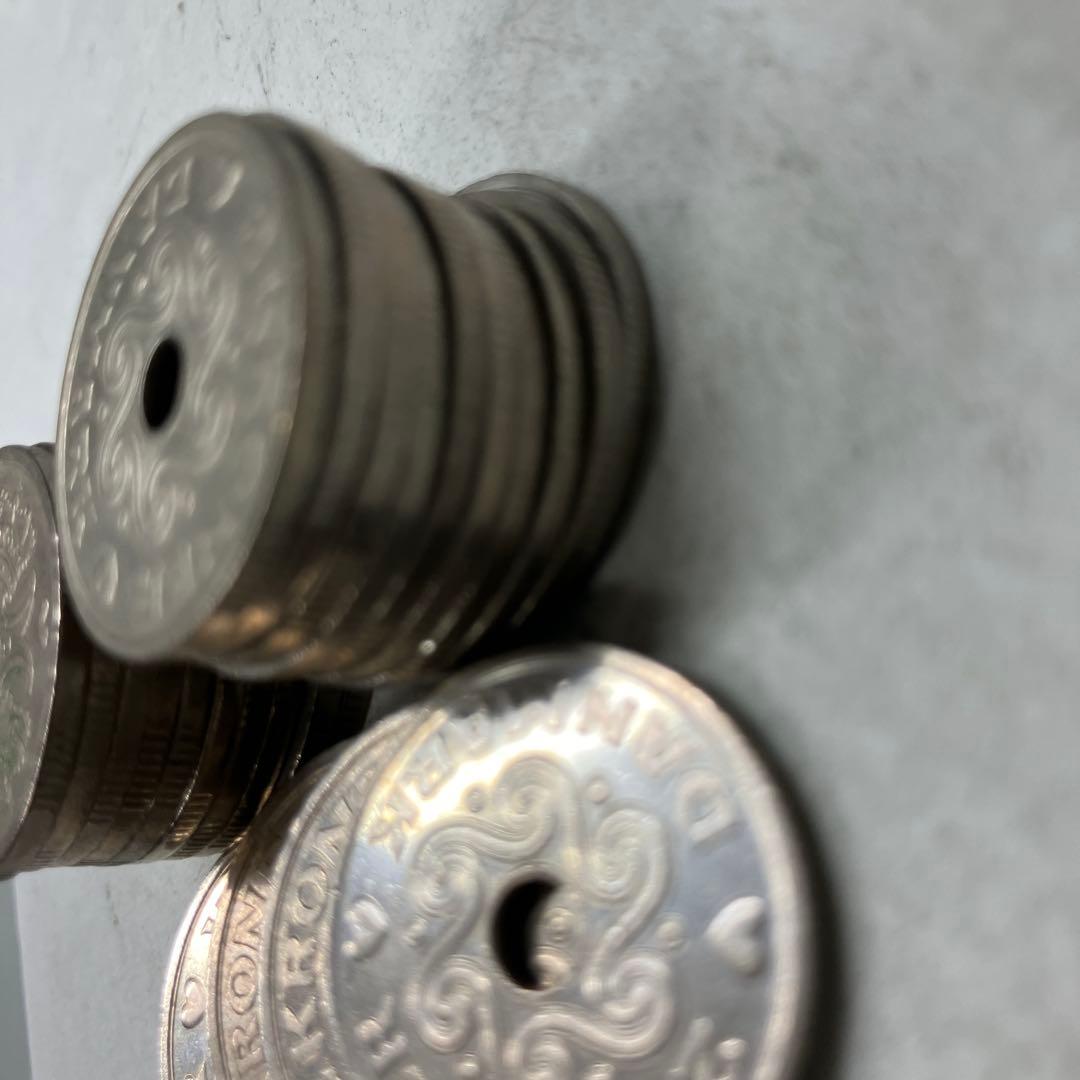 デンマーク　2クローネ　硬貨　　古銭　まとめ　ハート