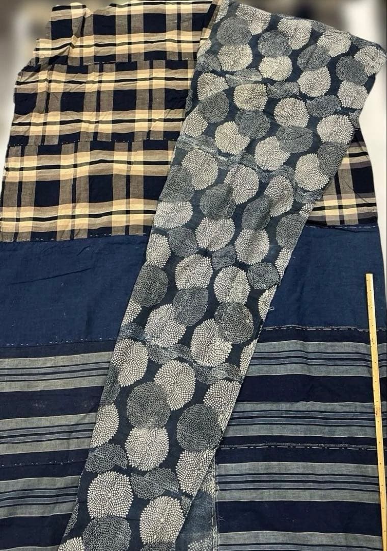 125 綿 布団皮　古布　リメイク用