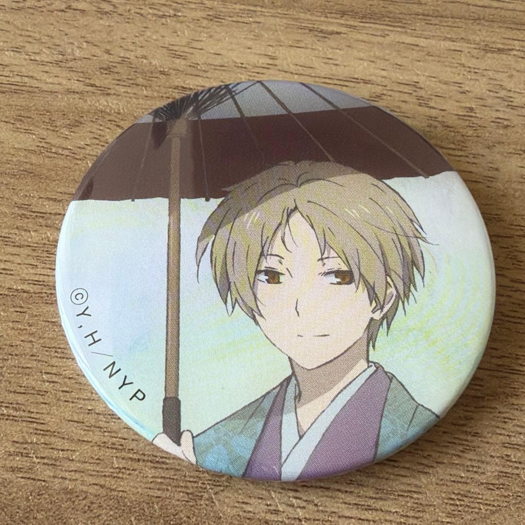 夏目友人帳 コレクション缶バッジ 夏目貴志　傘　ニャンコ先生
