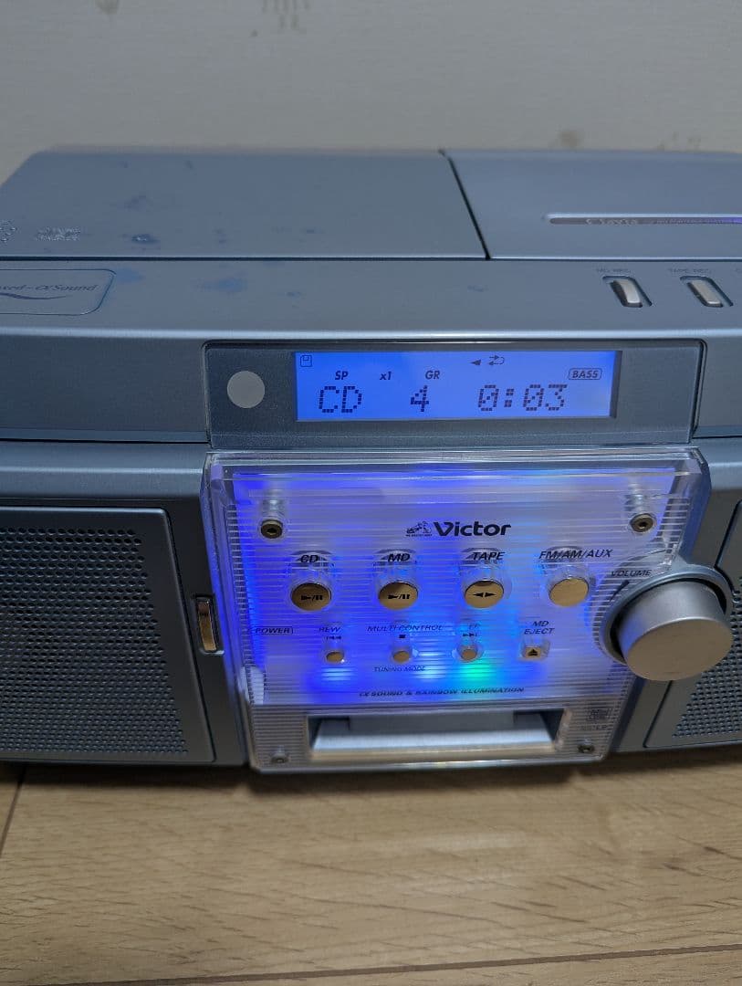 Victorビクタ CD/MDポータブルシステムRC-ZX25MD-A 　コンポ