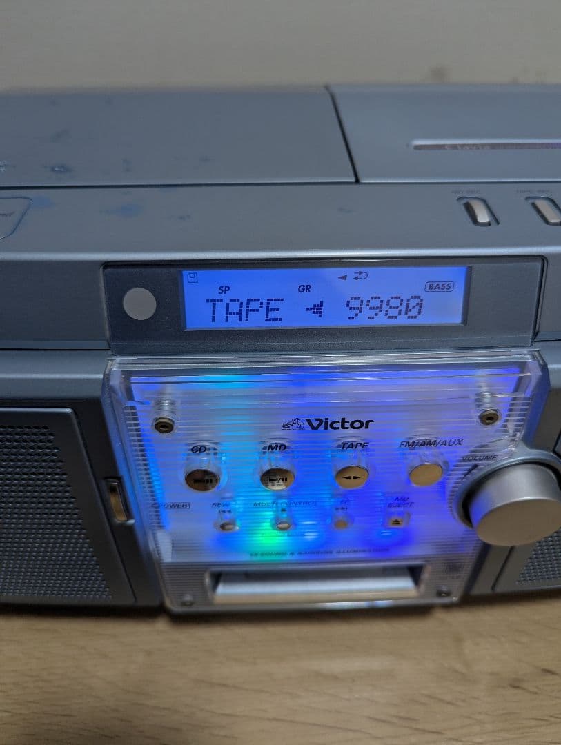 Victorビクタ CD/MDポータブルシステムRC-ZX25MD-A 　コンポ