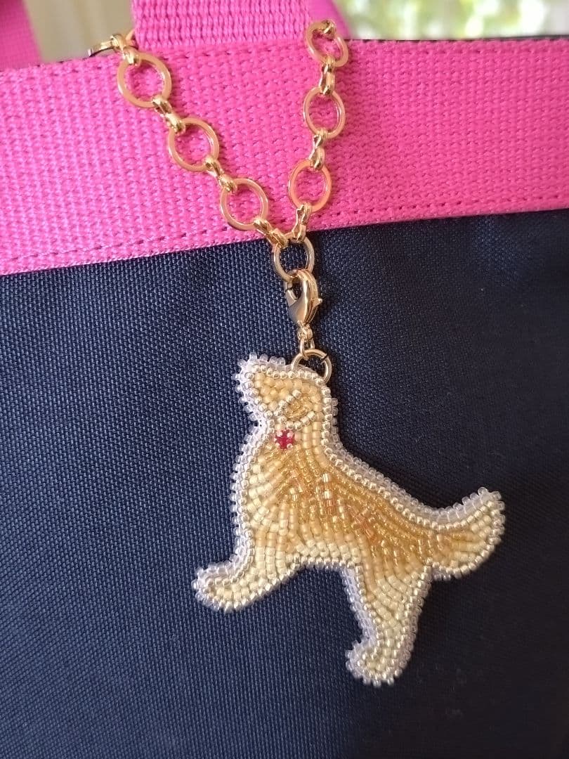 ☆MPMP☆ビーズ刺繍チャーム・ゴールデンレトリバー・スタンダードプードル