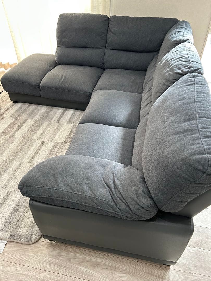 NITORI ニトリ 布張りカウチソファ【引き取り限定】