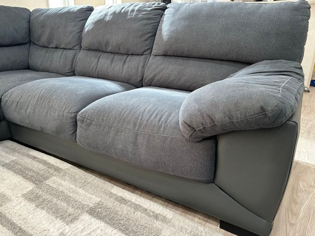 NITORI ニトリ 布張りカウチソファ【引き取り限定】