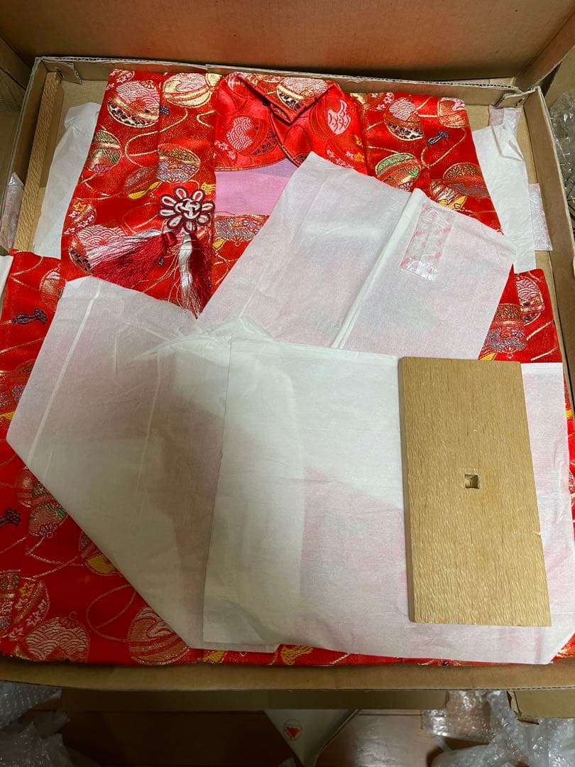 京雛平安松寿作 十二単衣 七段 雛人形15体 お道具一式 被布着 土台なし