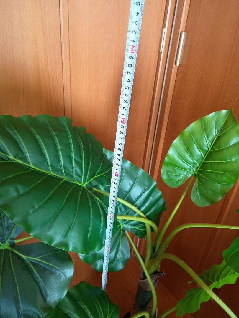 大型フェイクグリーン　クワズイモ　高さ120〜135cm　葉８枚