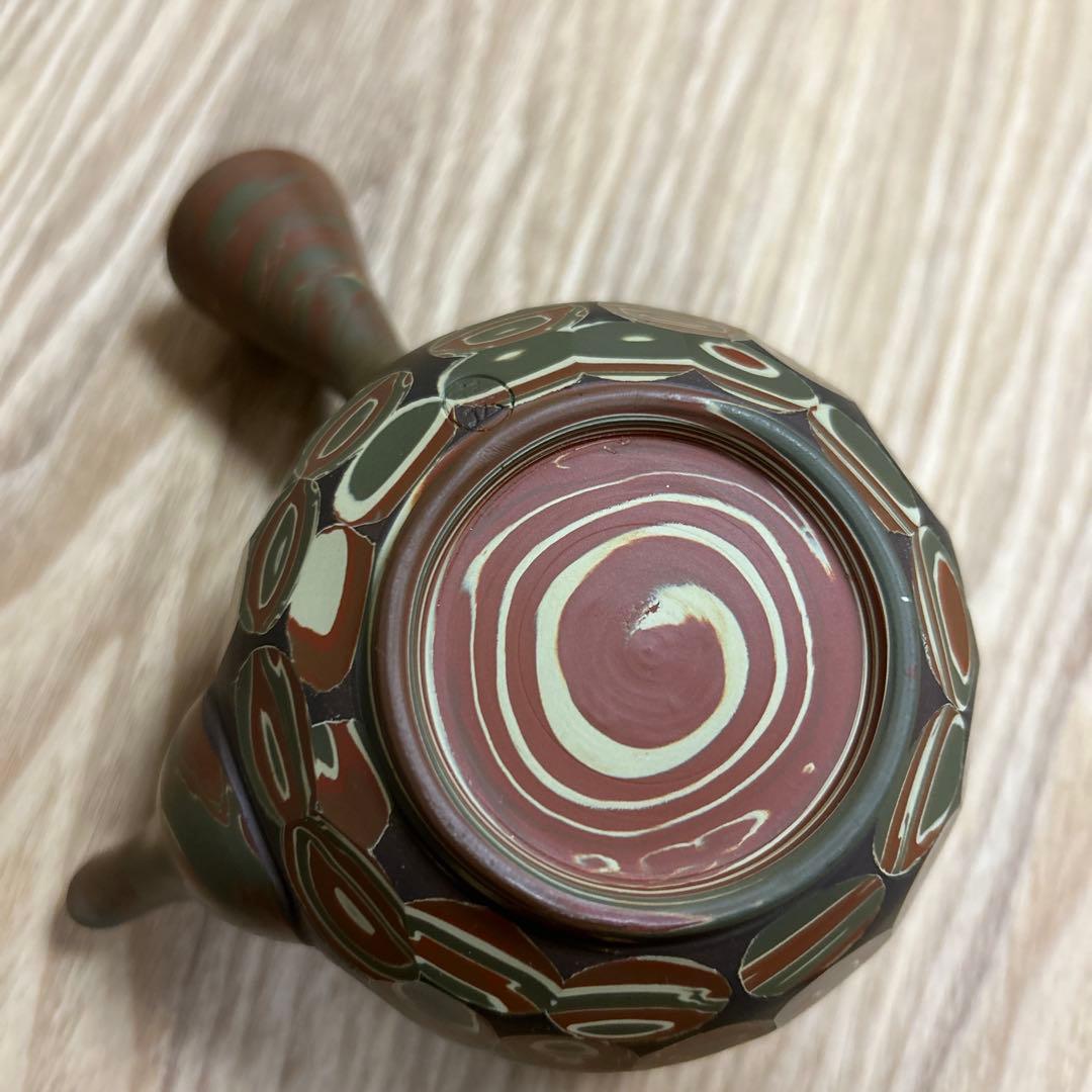 常滑焼　名工　渡辺立広　急須　練り込み