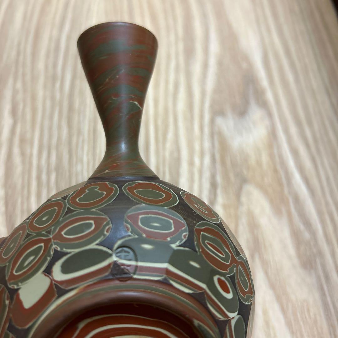 常滑焼　名工　渡辺立広　急須　練り込み