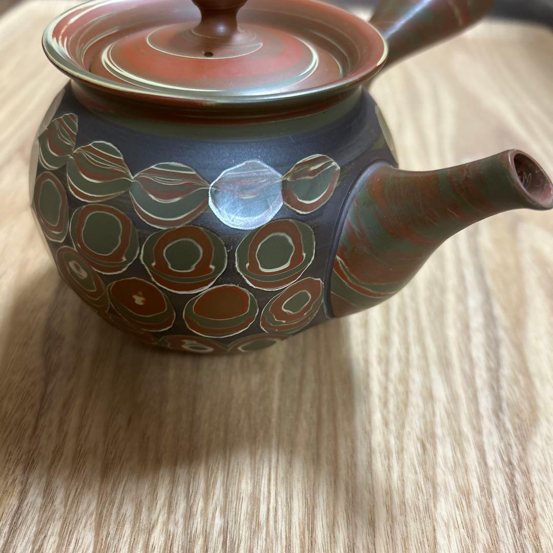 常滑焼　名工　渡辺立広　急須　練り込み