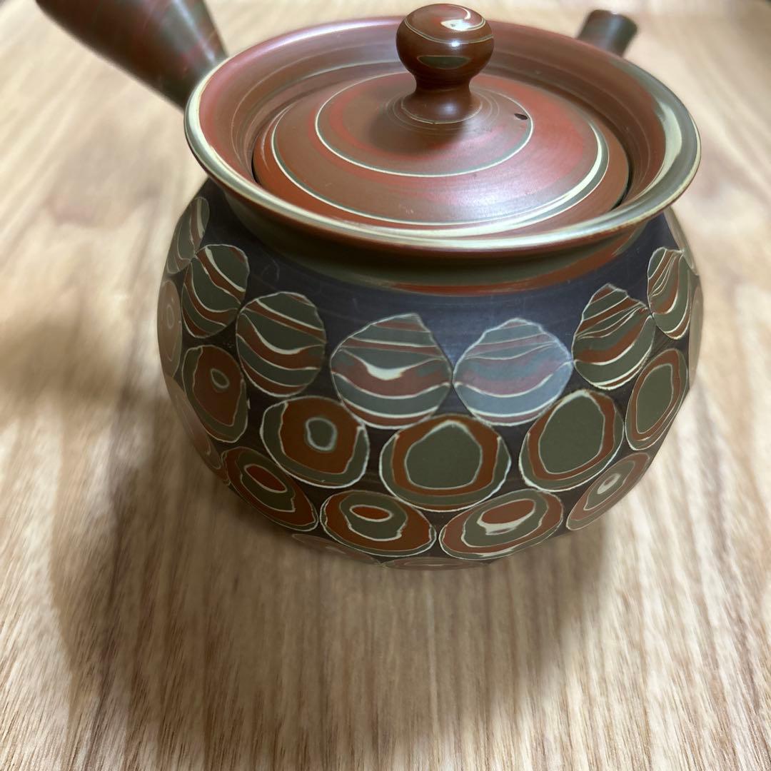 常滑焼　名工　渡辺立広　急須　練り込み