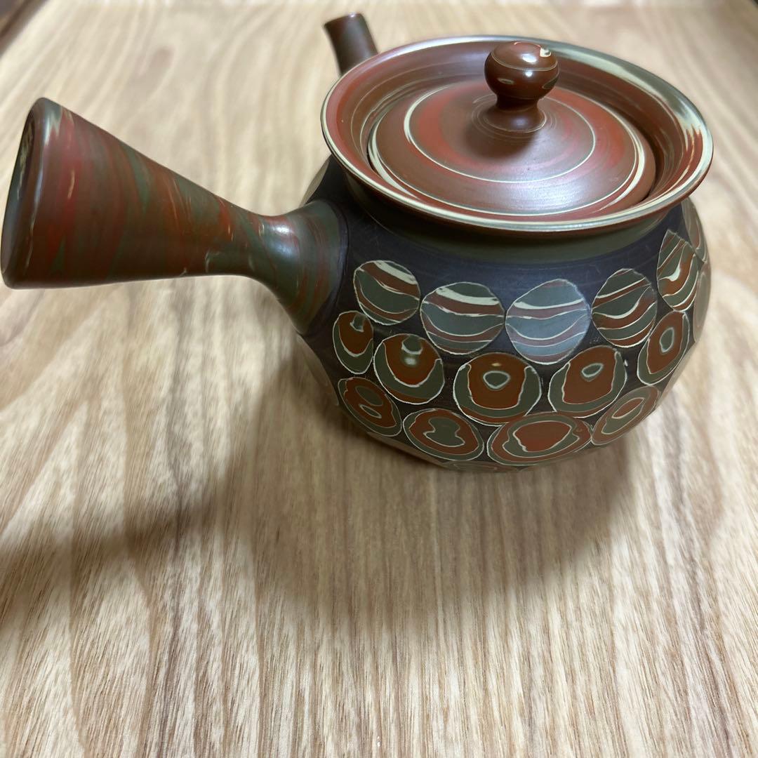 常滑焼　名工　渡辺立広　急須　練り込み