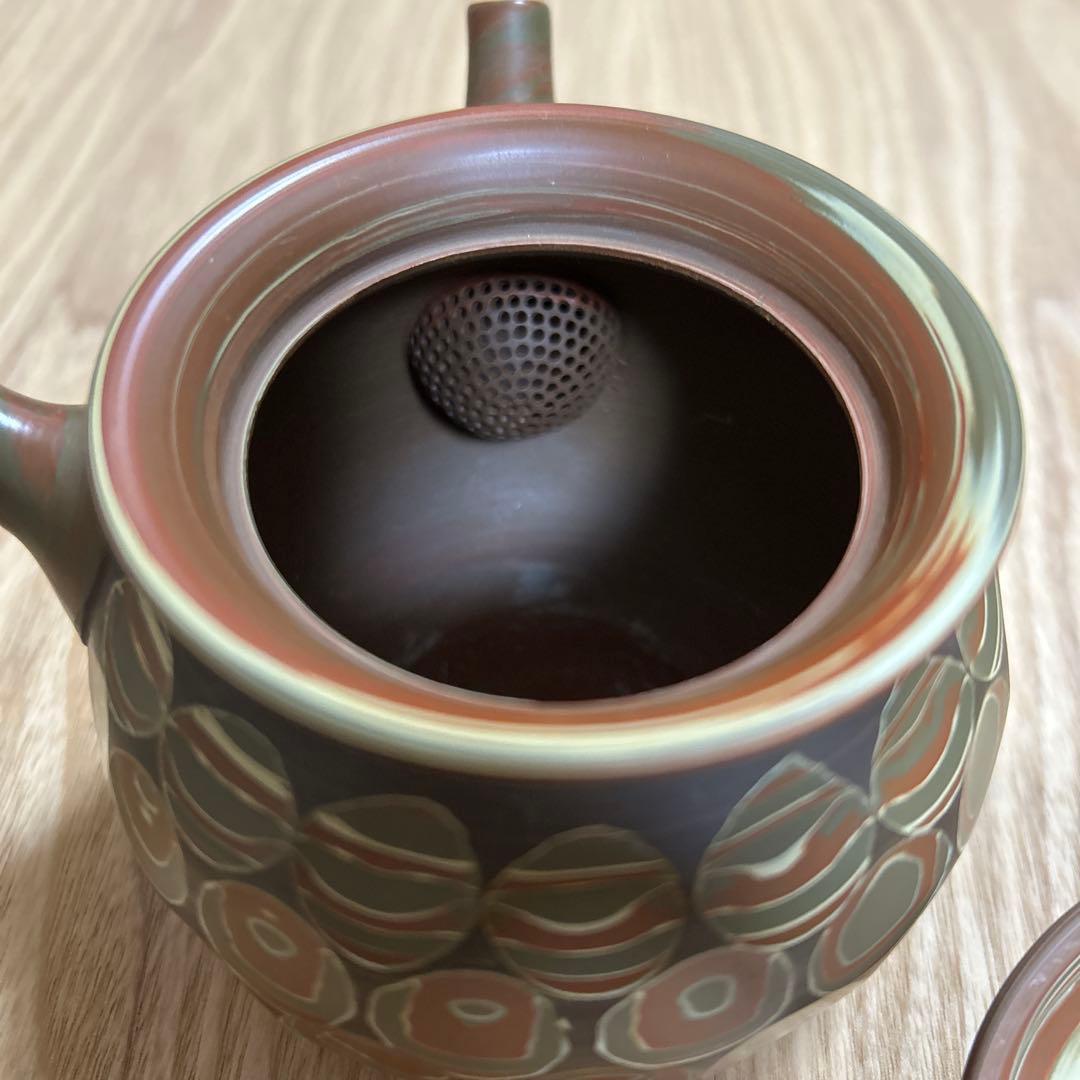 常滑焼　名工　渡辺立広　急須　練り込み