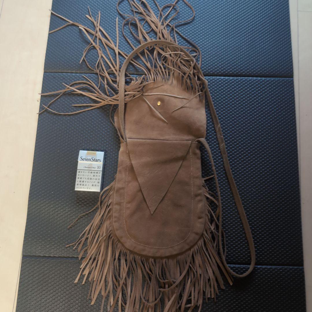 vodixフリンジ付きベージュスエードショルダーバッグ