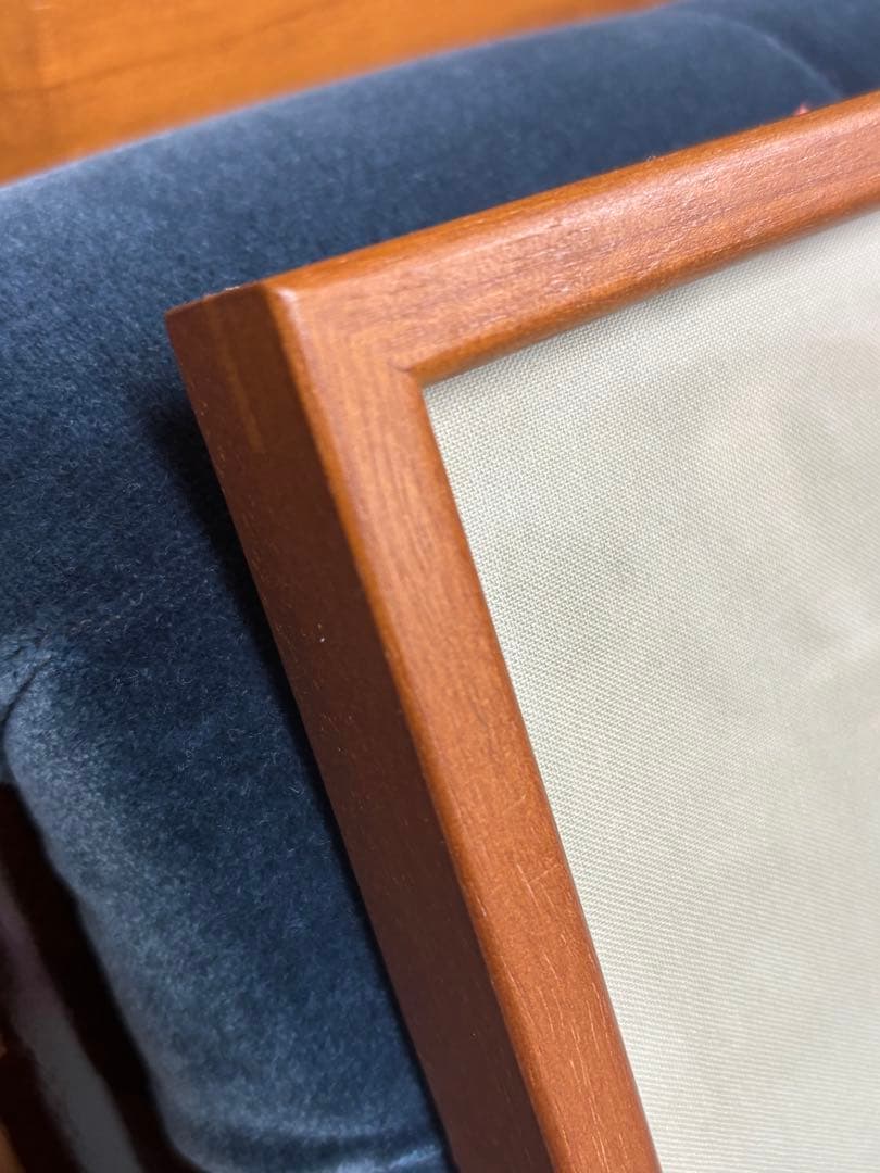 川村　勇　花と少女　額付き名作