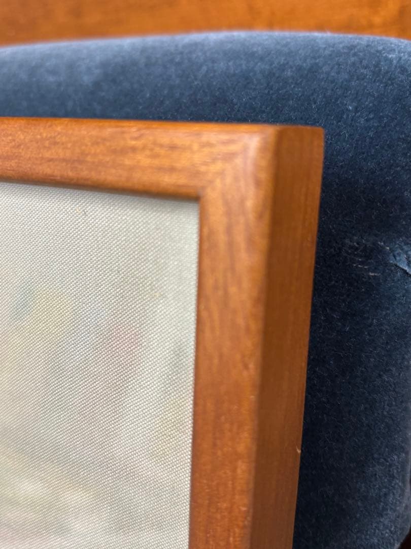 川村　勇　花と少女　額付き名作