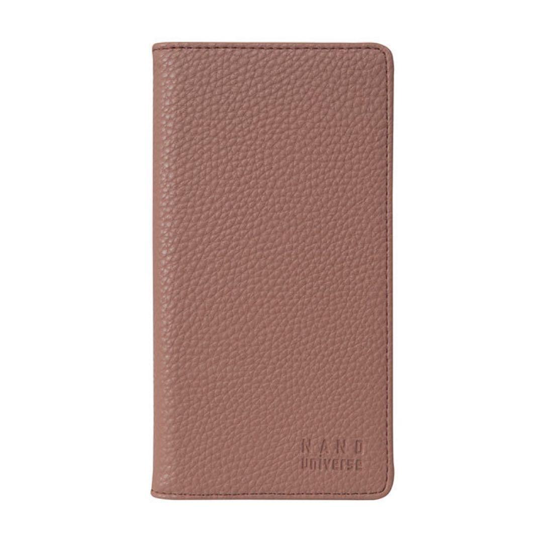 新品⭐︎ナノユニバース iPhone15/14/13 手帳型ケース ピンクブラウン
