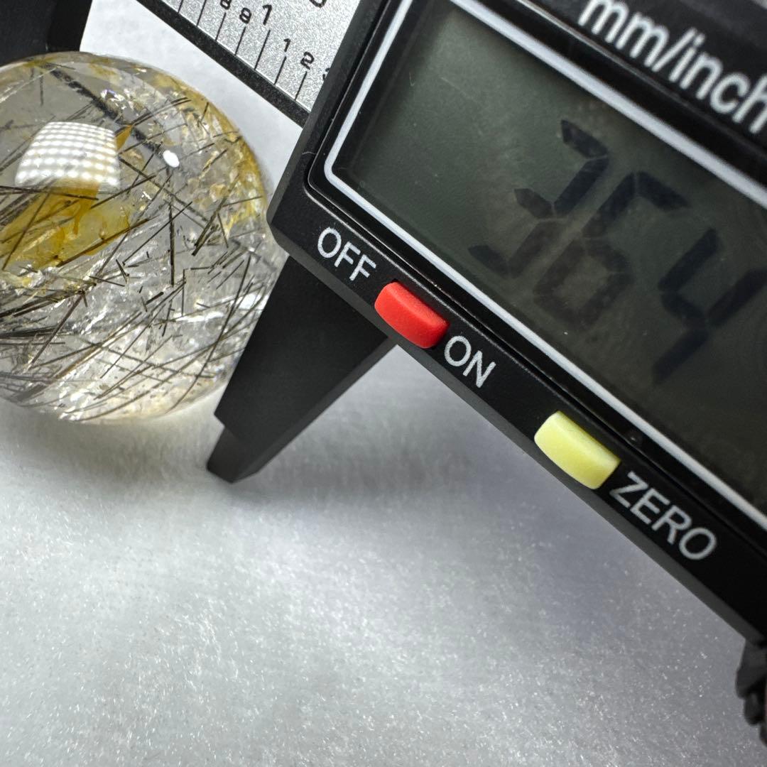 【高品質】ブラックルチルクォーツスフィア　丸玉