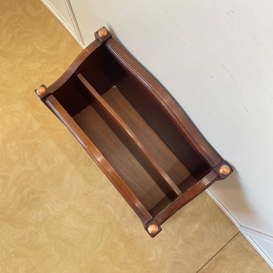 英国スタイル マガジンラック アンティーク ビンテージ 本立て 新聞入れ 収納