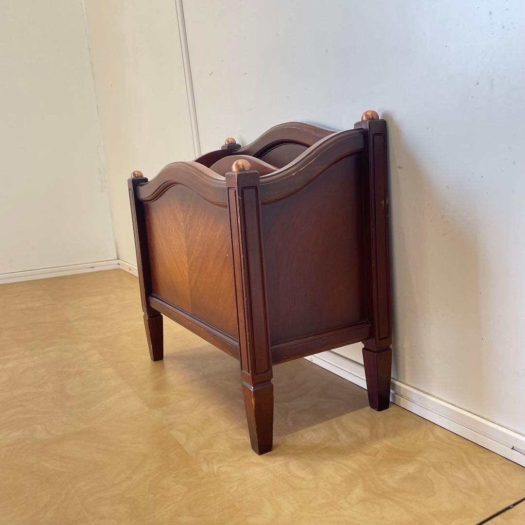 英国スタイル マガジンラック アンティーク ビンテージ 本立て 新聞入れ 収納