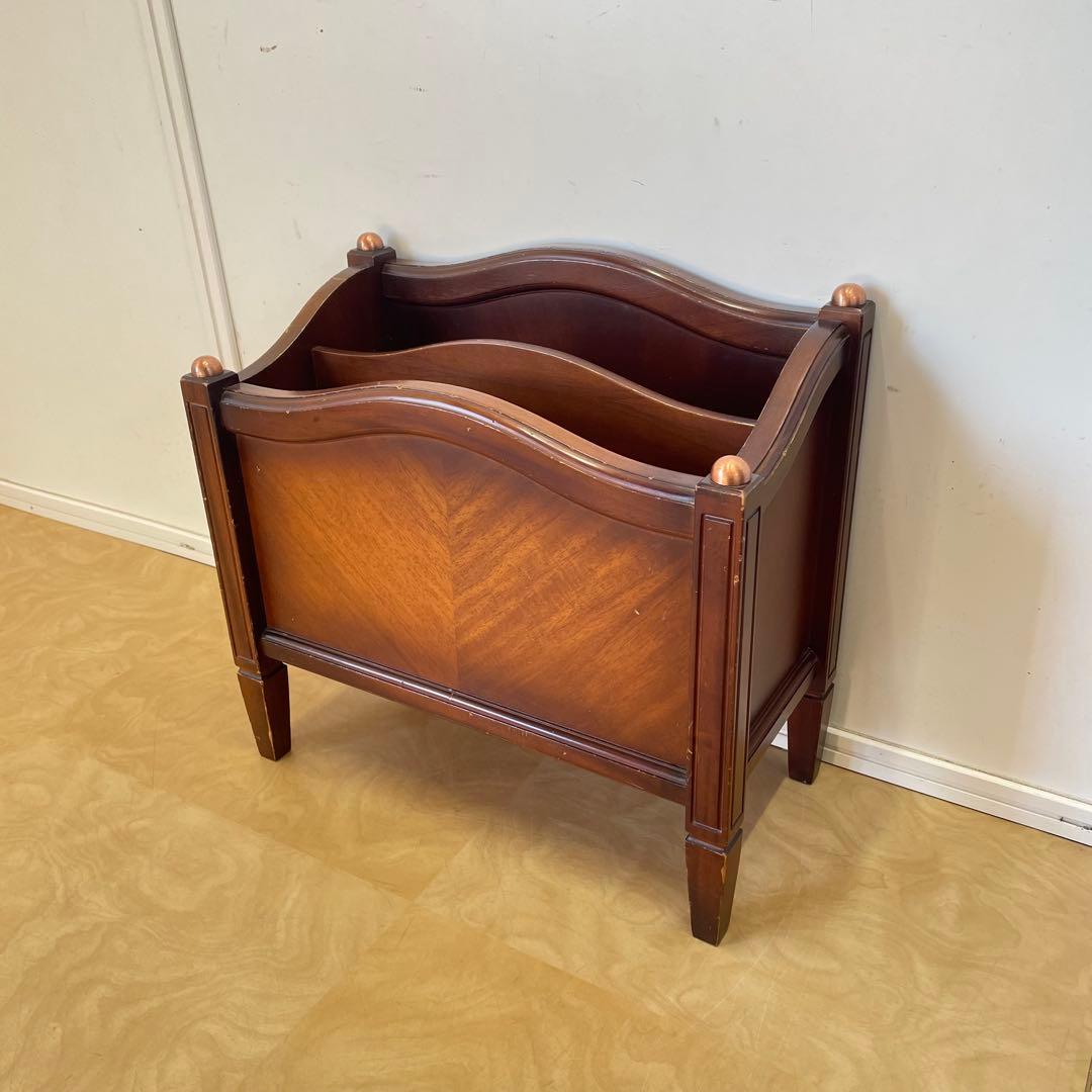 英国スタイル マガジンラック アンティーク ビンテージ 本立て 新聞入れ 収納