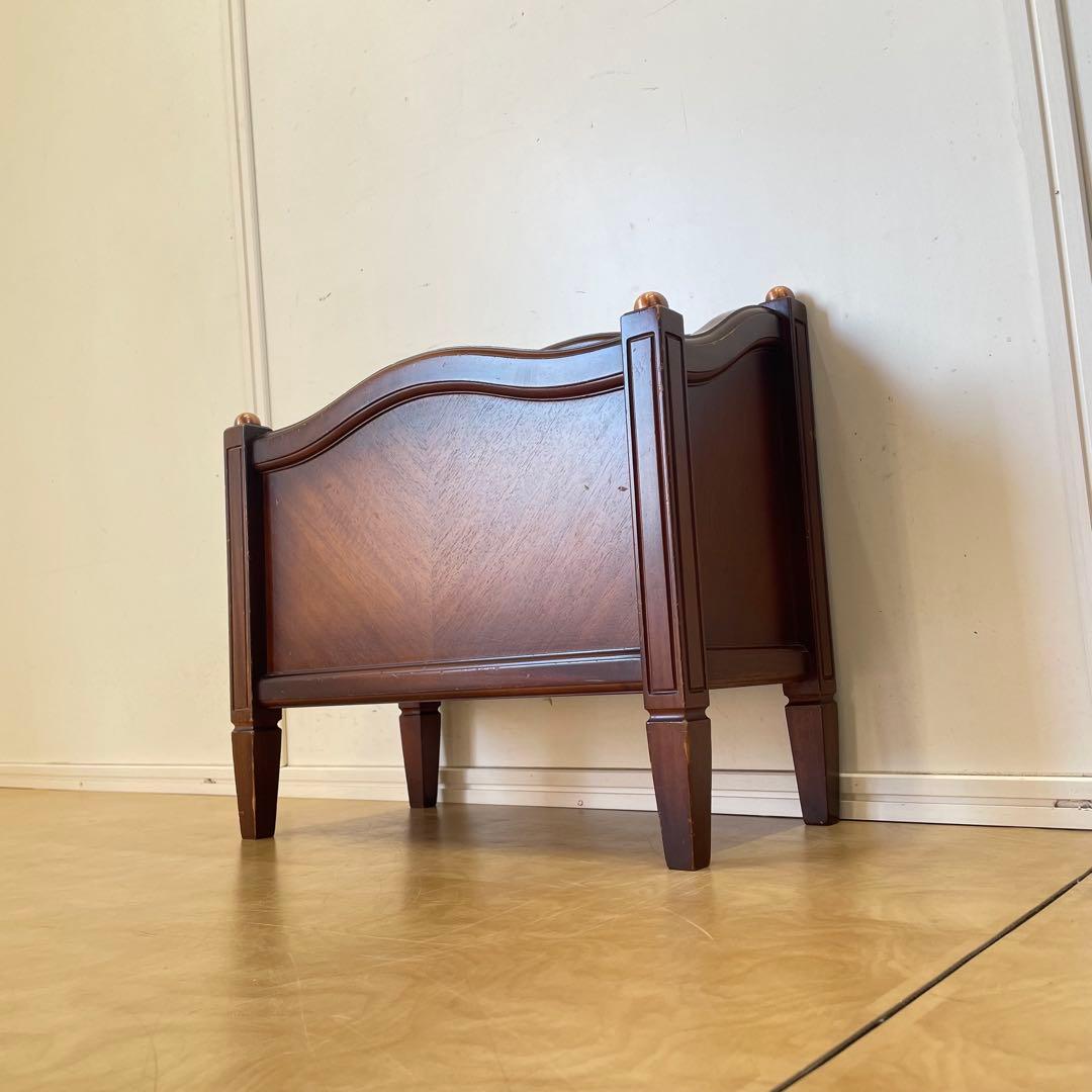 英国スタイル マガジンラック アンティーク ビンテージ 本立て 新聞入れ 収納