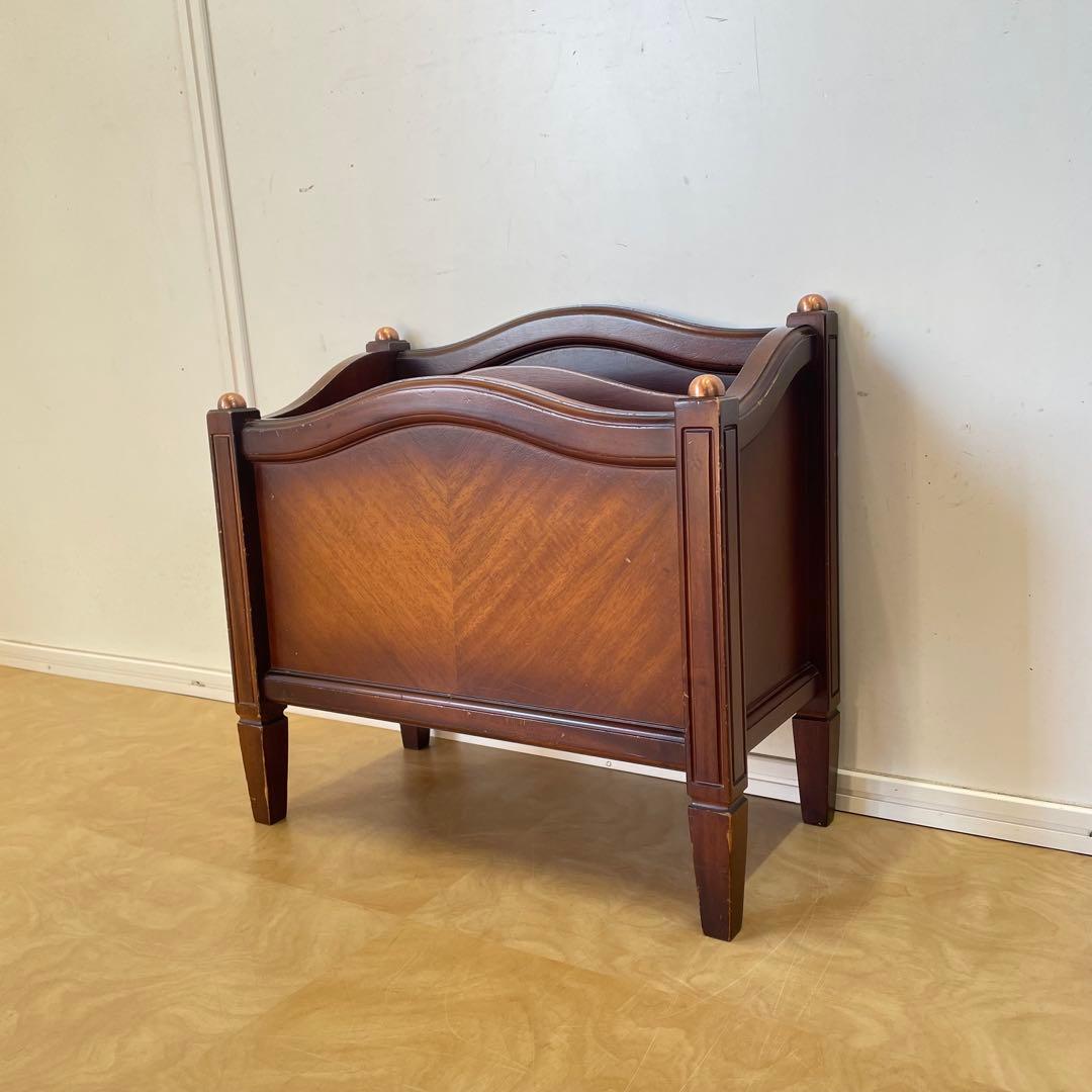 英国スタイル マガジンラック アンティーク ビンテージ 本立て 新聞入れ 収納