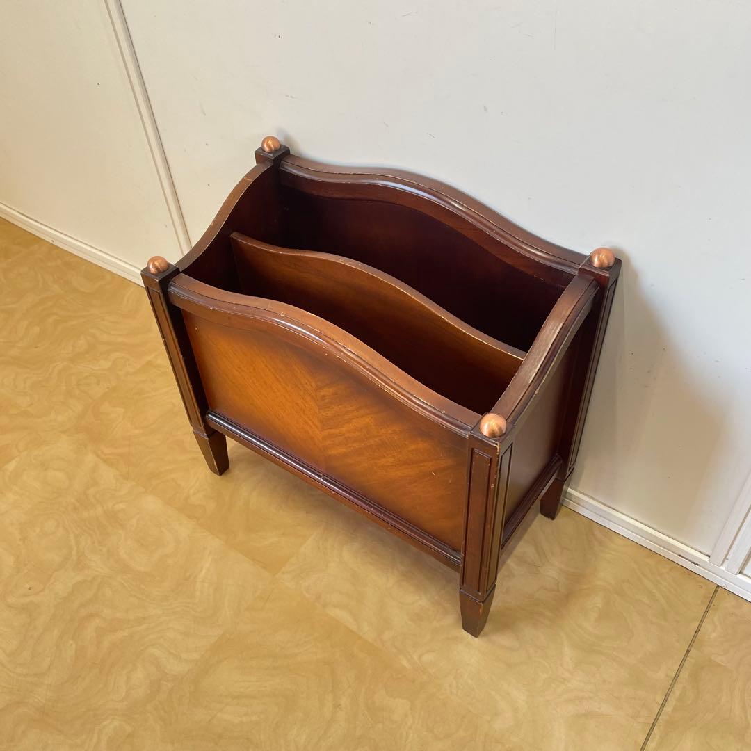 英国スタイル マガジンラック アンティーク ビンテージ 本立て 新聞入れ 収納