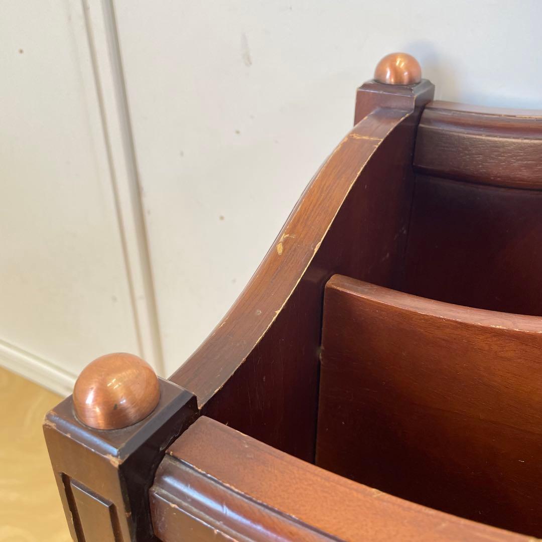 英国スタイル マガジンラック アンティーク ビンテージ 本立て 新聞入れ 収納