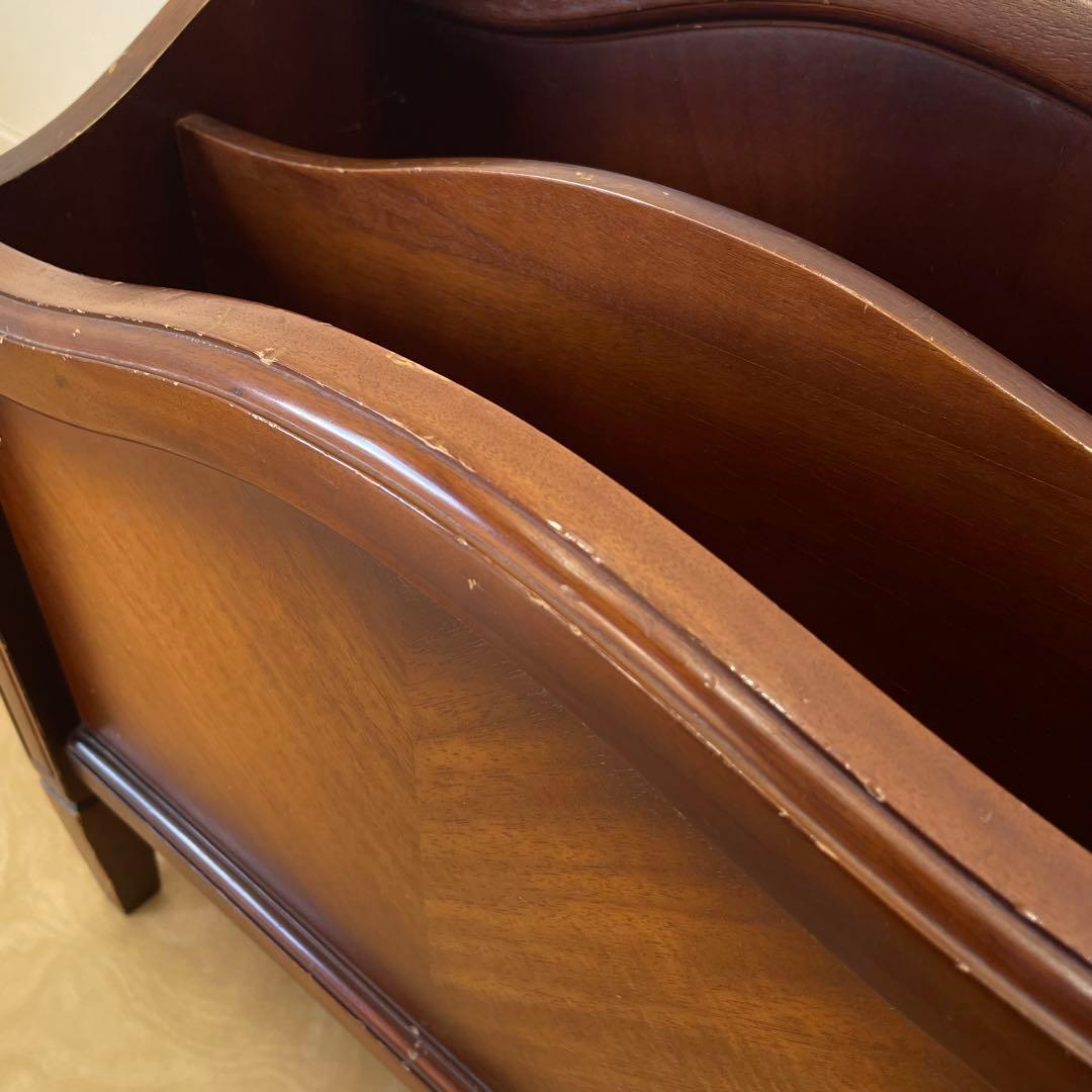 英国スタイル マガジンラック アンティーク ビンテージ 本立て 新聞入れ 収納