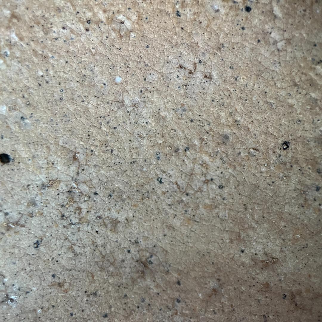 唐津茶碗 伝来記載箱・仕覆付 口部金繕い 高5.5cm φ14.0cm