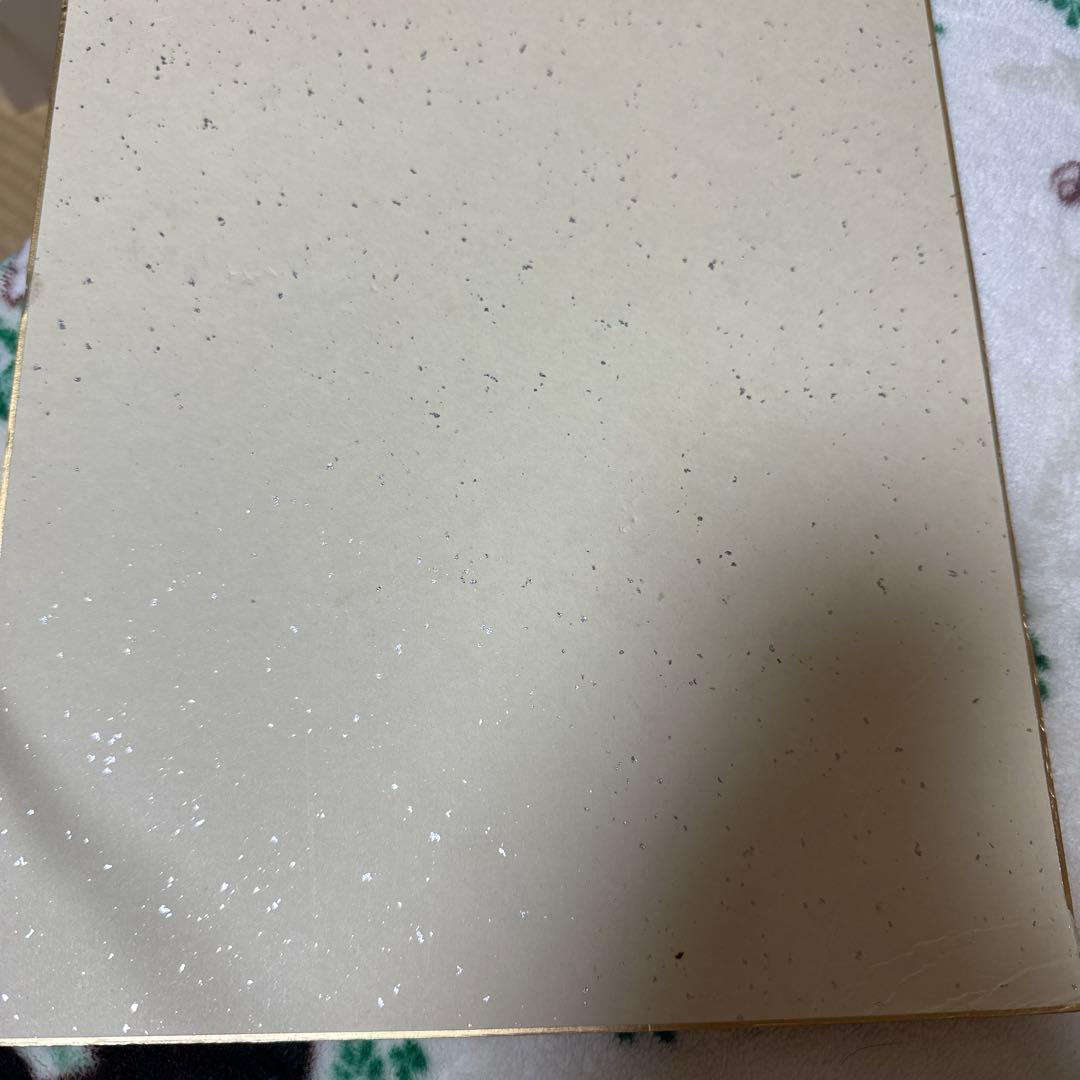 墨絵 花と人物 色紙　山内大童