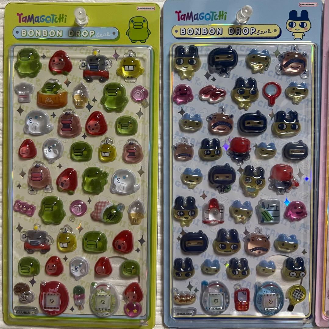 さ*く様 【国内正規品】　ボンボンドロップシール　たまごっち4種+平成はっぴーフ