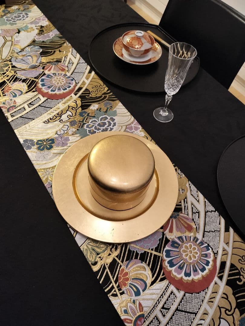 A808★高級‼️全通‼️袋帯テーブルランナー2m10cm　リバーシブル