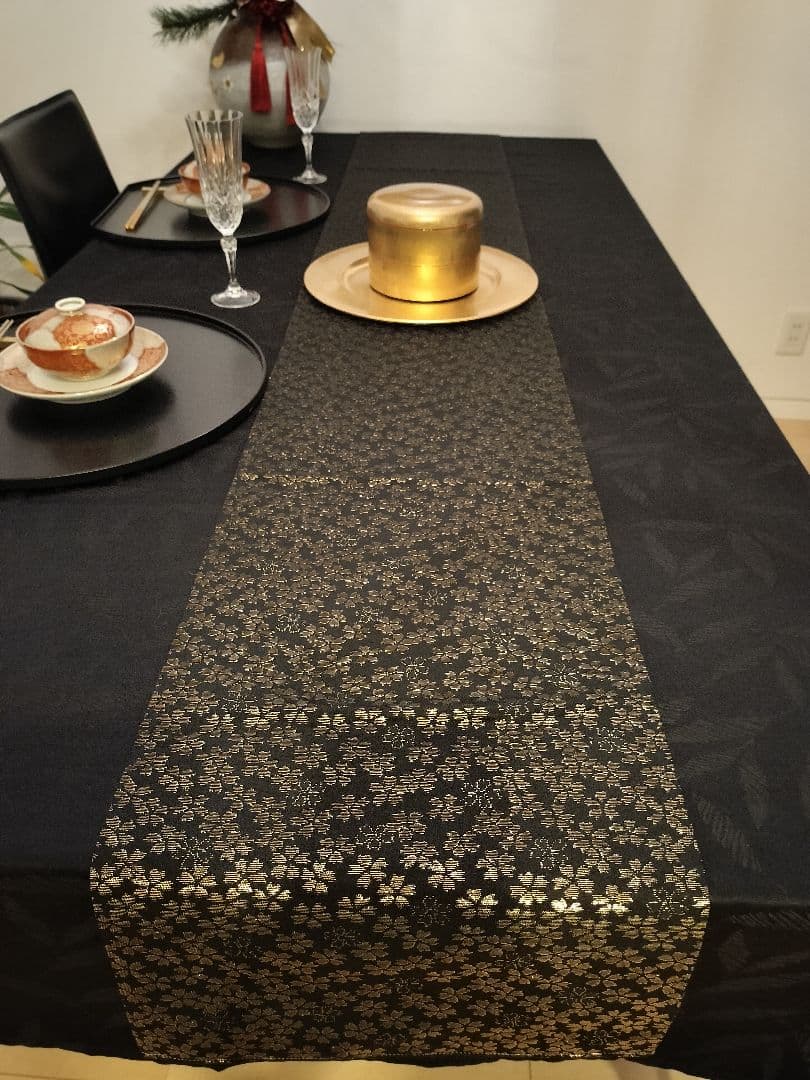 A808★高級‼️全通‼️袋帯テーブルランナー2m10cm　リバーシブル