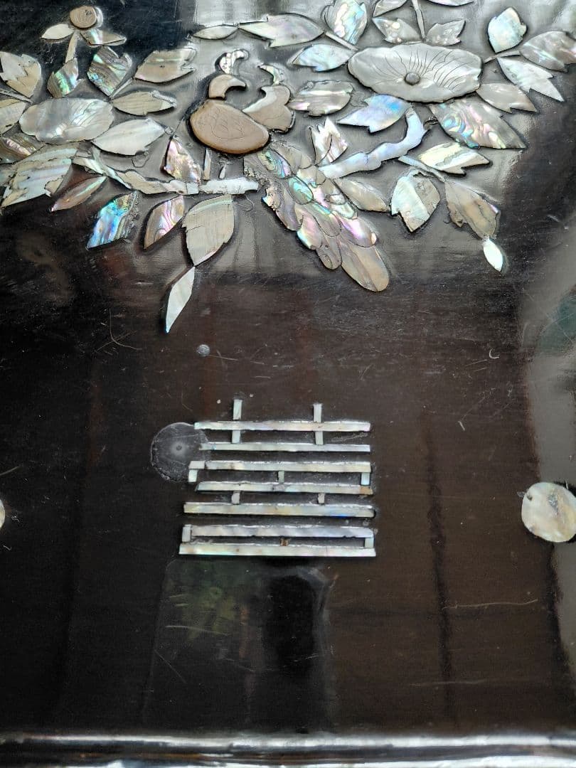 李朝　螺鈿細工　ソバン　四方膳