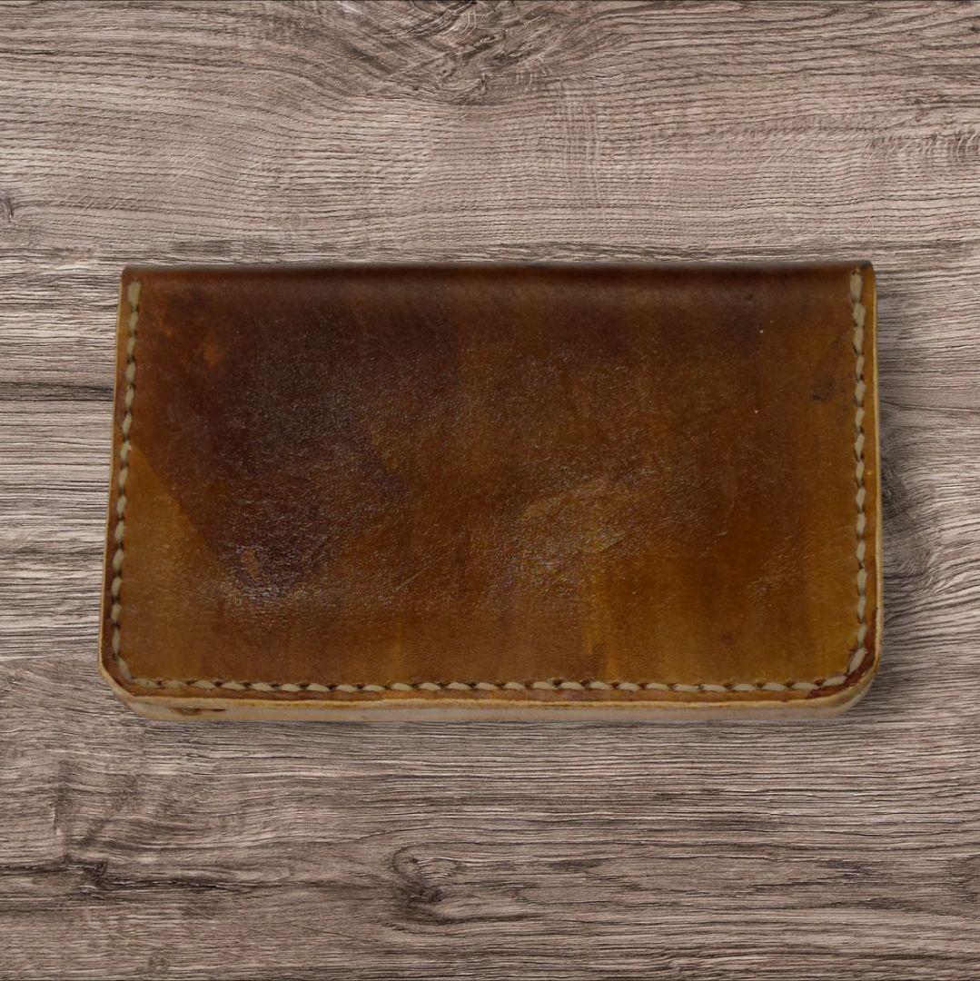 ミドル サイズ トラッカーウォレット 濃い茶×黒 (53)